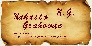 Mahailo Grahovac vizit kartica